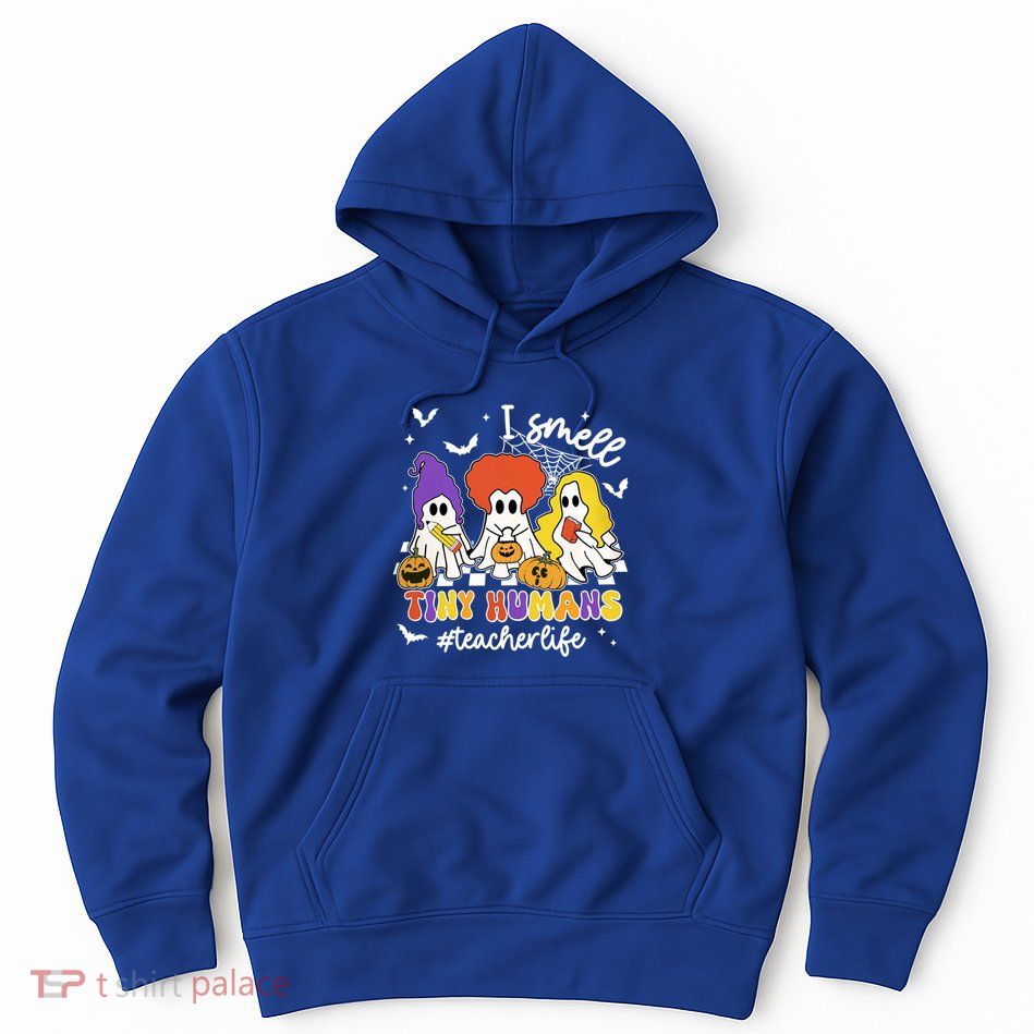 I Smell Tiny Hu Retro Teacher Halloween Spooky Teacher Cool Gift Hoodie