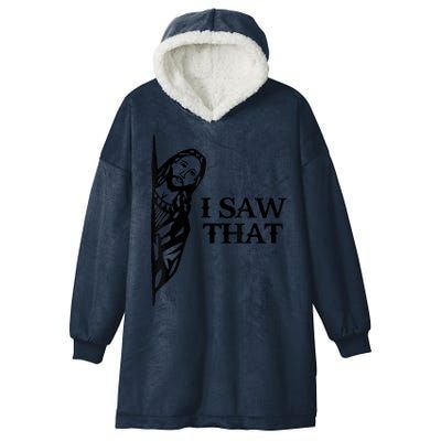 I Saw That Funny Jesus Christian Saying Quote Hooded Wearable Blanket