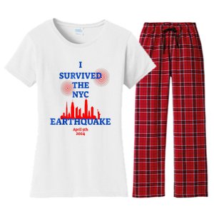 I Survived The Nyc Earthquake Women's Flannel Pajama Set