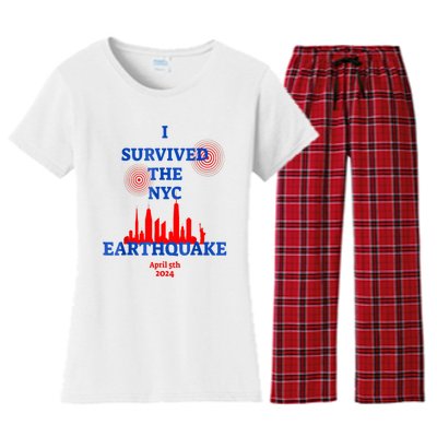 I Survived The Nyc Earthquake Women's Flannel Pajama Set