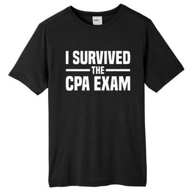 I Survived The CPA Exam Funny Certified Public Accountant Tall Fusion ChromaSoft Performance T-Shirt