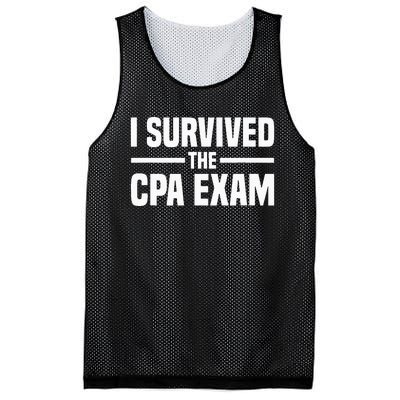 I Survived The CPA Exam Funny Certified Public Accountant Mesh Reversible Basketball Jersey Tank