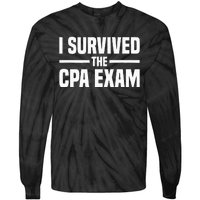 I Survived The CPA Exam Funny Certified Public Accountant Tie-Dye Long Sleeve Shirt