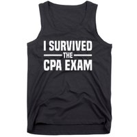 I Survived The CPA Exam Funny Certified Public Accountant Tank Top