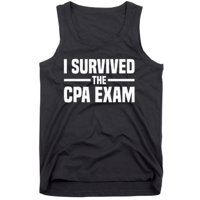 I Survived The CPA Exam Funny Certified Public Accountant Tank Top