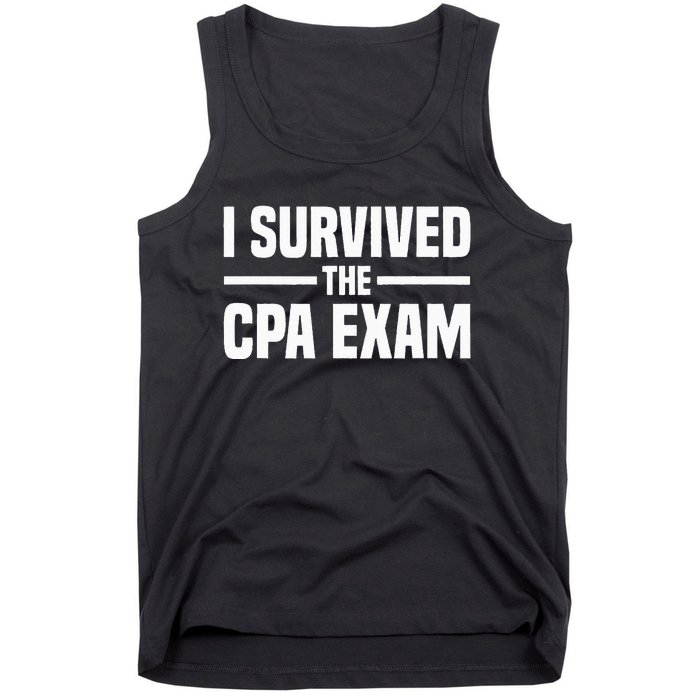 I Survived The CPA Exam Funny Certified Public Accountant Tank Top