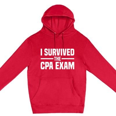 I Survived The CPA Exam Funny Certified Public Accountant Premium Pullover Hoodie