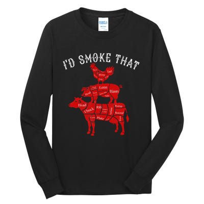 ID Smoke That Barbecue Grilling Bbq Smoker Tall Long Sleeve T-Shirt