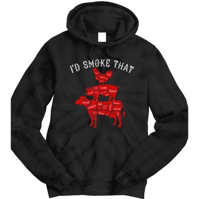 ID Smoke That Barbecue Grilling Bbq Smoker Tie Dye Hoodie