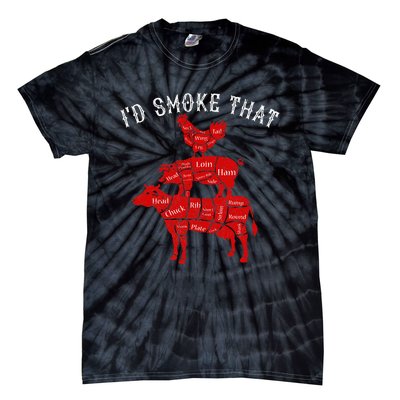 ID Smoke That Barbecue Grilling Bbq Smoker Tie-Dye T-Shirt