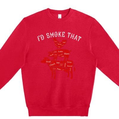 ID Smoke That Barbecue Grilling Bbq Smoker Premium Crewneck Sweatshirt