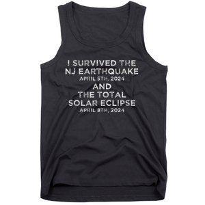 I Survived The Nj Earthquake And The Total Solar Eclipse Tank Top