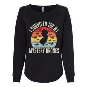 I Survived The New Jersey Mystery Drones Womens California Wash Sweatshirt