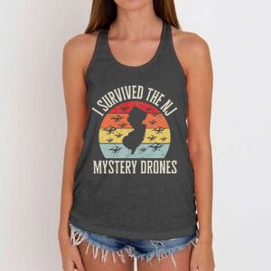 I Survived The New Jersey Mystery Drones Women's Knotted Racerback Tank