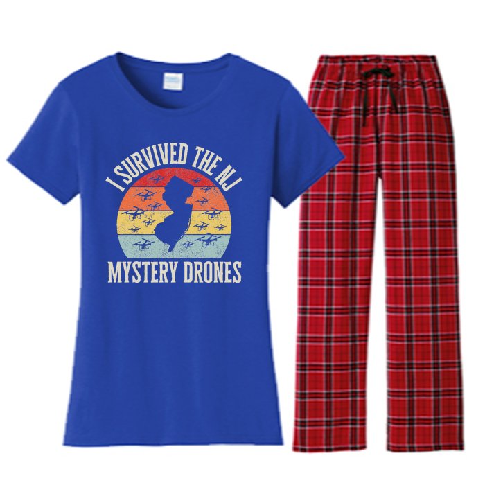 I Survived The New Jersey Mystery Drones Women's Flannel Pajama Set