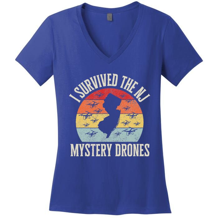 I Survived The New Jersey Mystery Drones Women's V-Neck T-Shirt