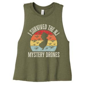 I Survived The New Jersey Mystery Drones Women's Racerback Cropped Tank