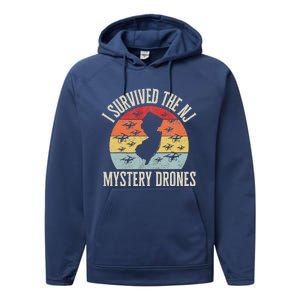 I Survived The New Jersey Mystery Drones Performance Fleece Hoodie