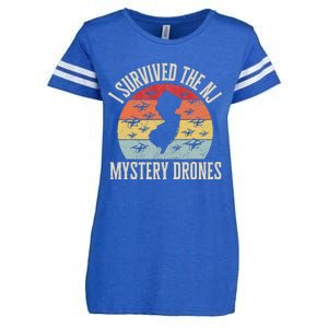 I Survived The New Jersey Mystery Drones Enza Ladies Jersey Football T-Shirt