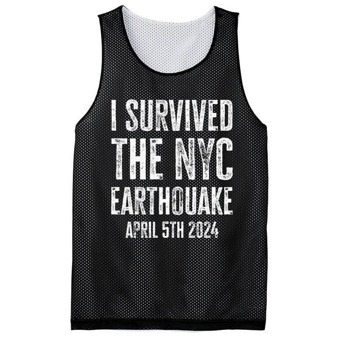 I Survived The Nyc Earthquake In April 5th 2024 Mesh Reversible Basketball Jersey Tank