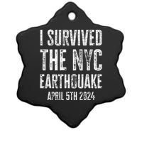 I Survived The Nyc Earthquake In April 5th 2024 Ceramic Star Ornament