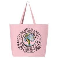 I See Trees Of Green Red Roses Too What A Wonderful World 25L Jumbo Tote