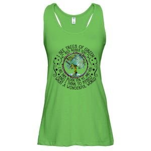 I See Trees Of Green Red Roses Too What A Wonderful World Ladies Essential Flowy Tank