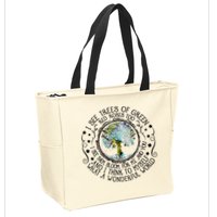 I See Trees Of Green Red Roses Too What A Wonderful World Zip Tote Bag
