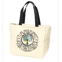 I See Trees Of Green Red Roses Too What A Wonderful World Zip Tote Bag