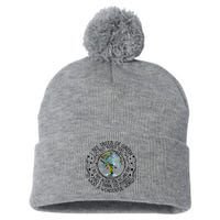 I See Trees Of Green Red Roses Too What A Wonderful World Pom Pom 12in Knit Beanie