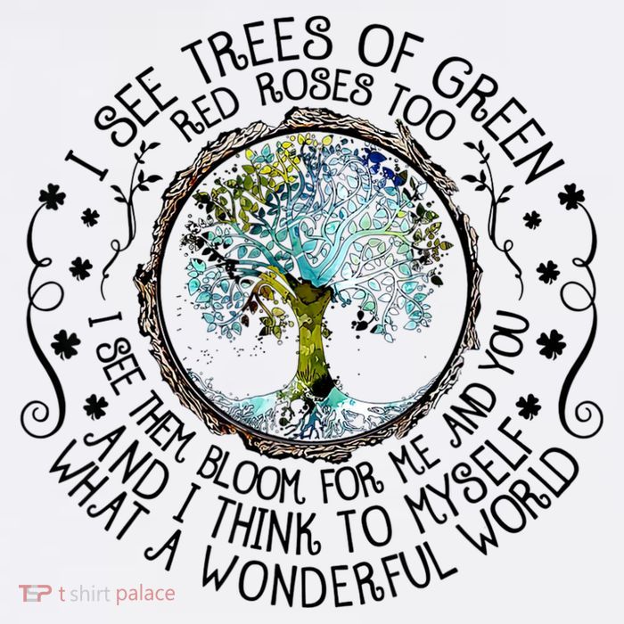 I See Trees Of Green Red Roses Too What A Wonderful World Visor