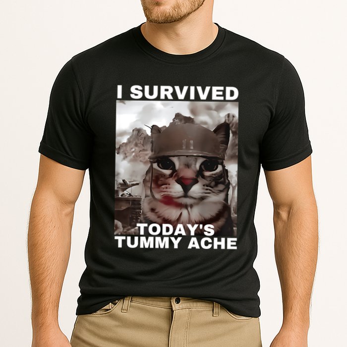 I Survived Todays Tummy Ache Cooling Performance Crew T-Shirt