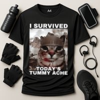 I Survived Todays Tummy Ache Cooling Performance Crew T-Shirt