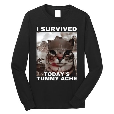 I Survived Todays Tummy Ache Long Sleeve Shirt