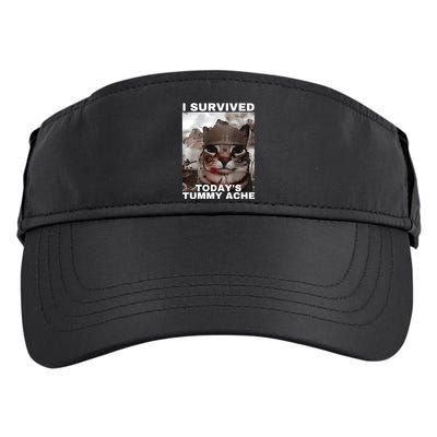 I Survived Todays Tummy Ache Adult Drive Performance Visor