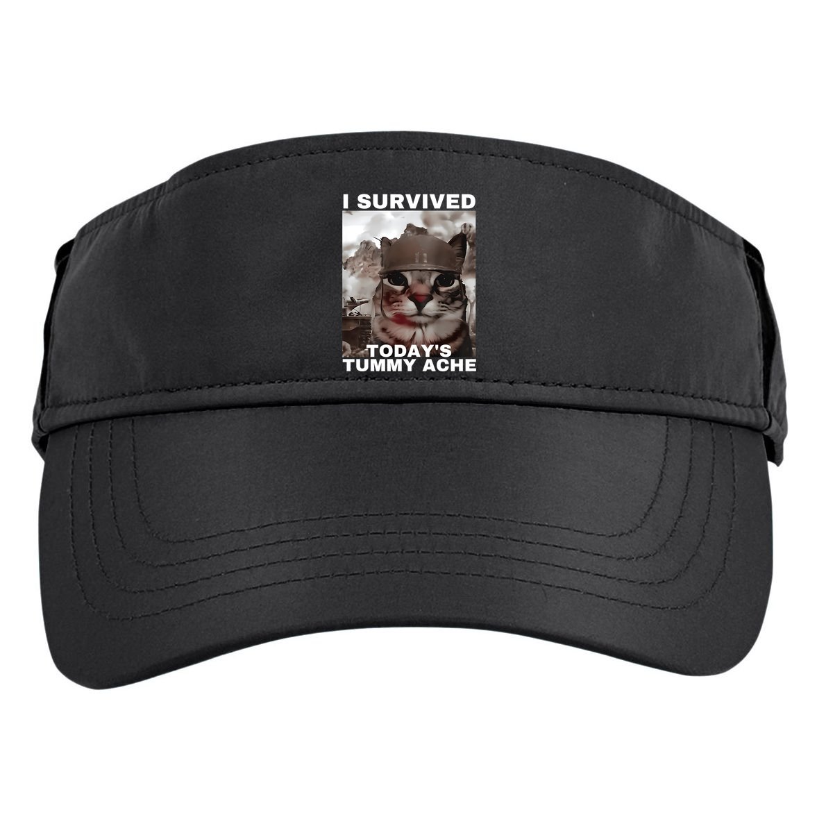 I Survived Todays Tummy Ache Adult Drive Performance Visor