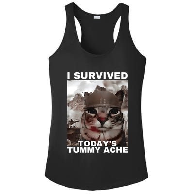 I Survived Todays Tummy Ache Ladies PosiCharge Competitor Racerback Tank