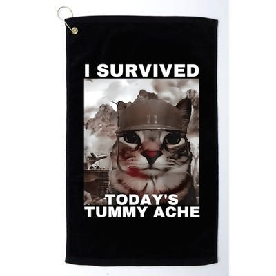 I Survived Todays Tummy Ache Golf Towel