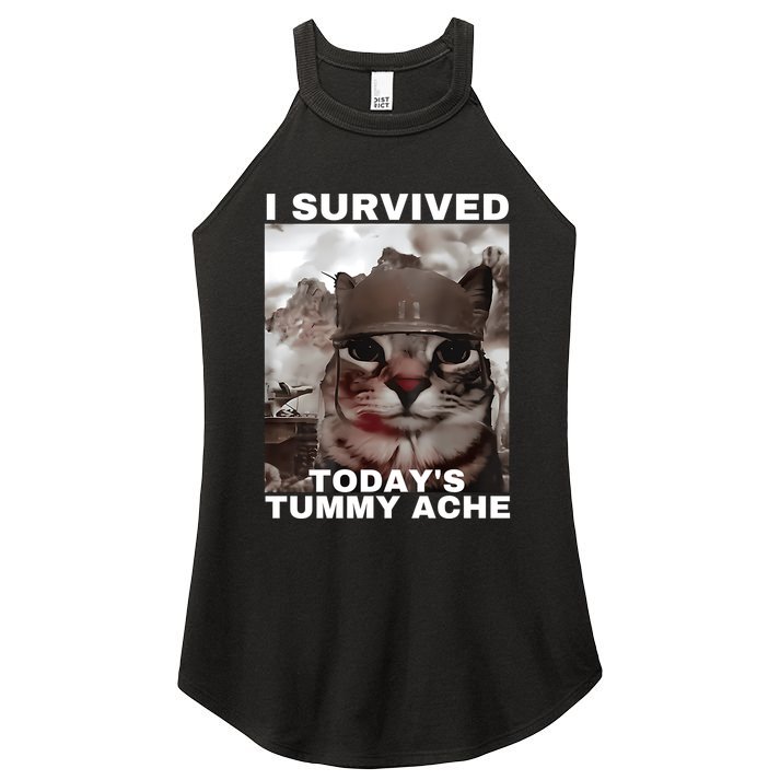 I Survived Todays Tummy Ache Women's Perfect Tri Rocker Tank