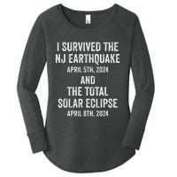 I Survived The Nj Earthquake And The Total Solar Eclipse Women's Perfect Tri Tunic Long Sleeve Shirt