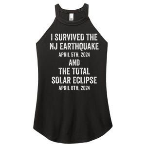 I Survived The Nj Earthquake And The Total Solar Eclipse Women's Perfect Tri Rocker Tank