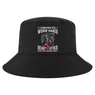 I Survived The Widow Maker Heart Attack Heart Disease Cool Comfort Performance Bucket Hat