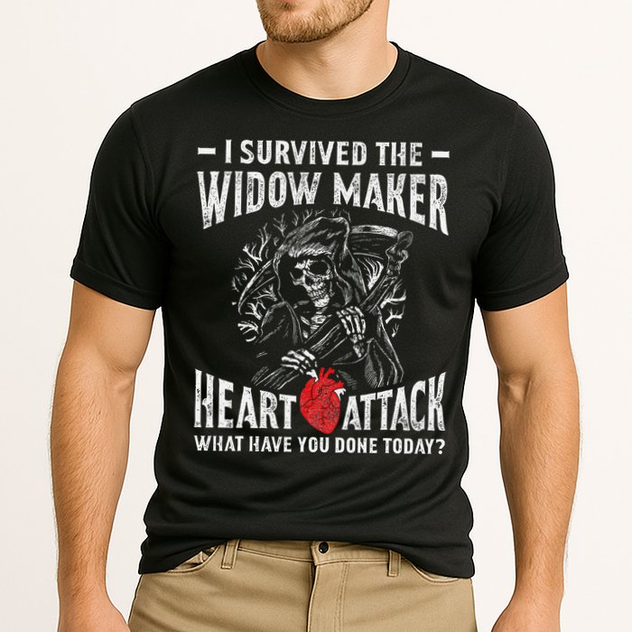 I Survived The Widow Maker Heart Attack Heart Disease Performance Shirt