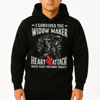 I Survived The Widow Maker Heart Attack Heart Disease Hoodie