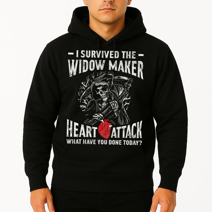 I Survived The Widow Maker Heart Attack Heart Disease Hoodie