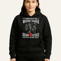 I Survived The Widow Maker Heart Attack Heart Disease Hoodie