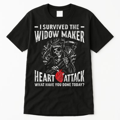 I Survived The Widow Maker Heart Attack Heart Disease Tall T-Shirt