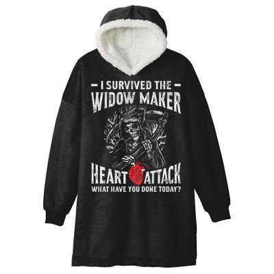 I Survived The Widow Maker Heart Attack Heart Disease Hooded Wearable Blanket