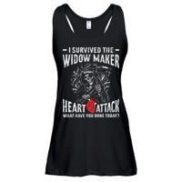 I Survived The Widow Maker Heart Attack Heart Disease Ladies Essential Flowy Tank