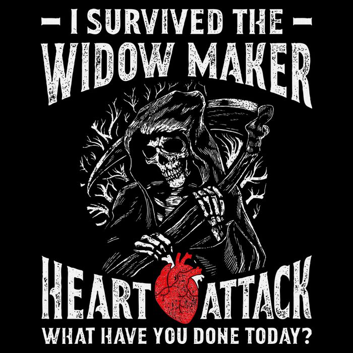 I Survived The Widow Maker Heart Attack Heart Disease Flatbill Hat